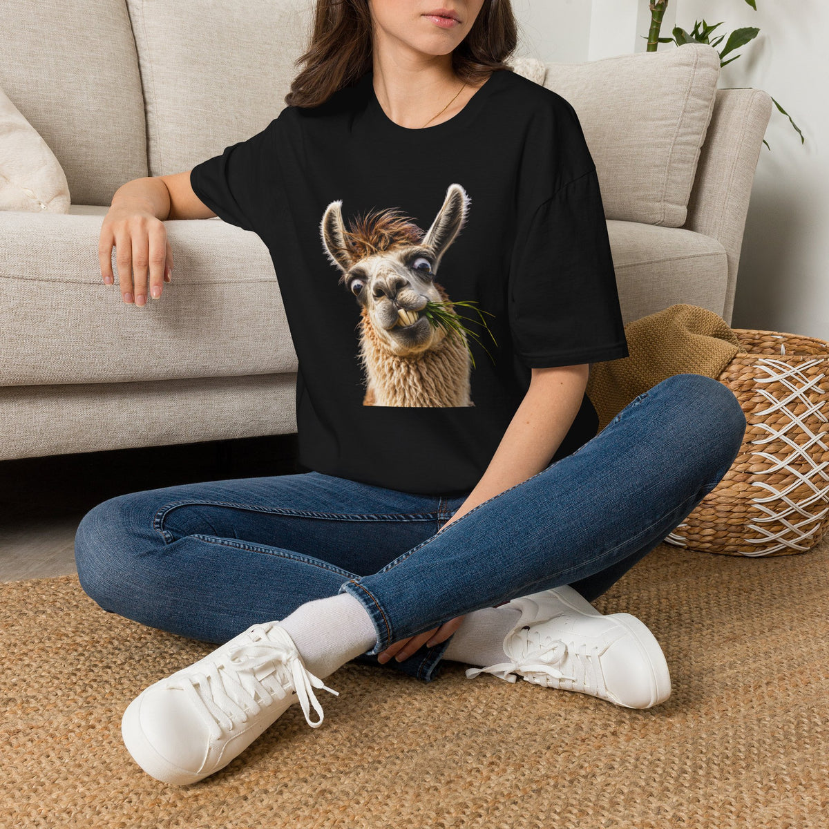 Funny Peruvian Llama Graphic T-Shirt