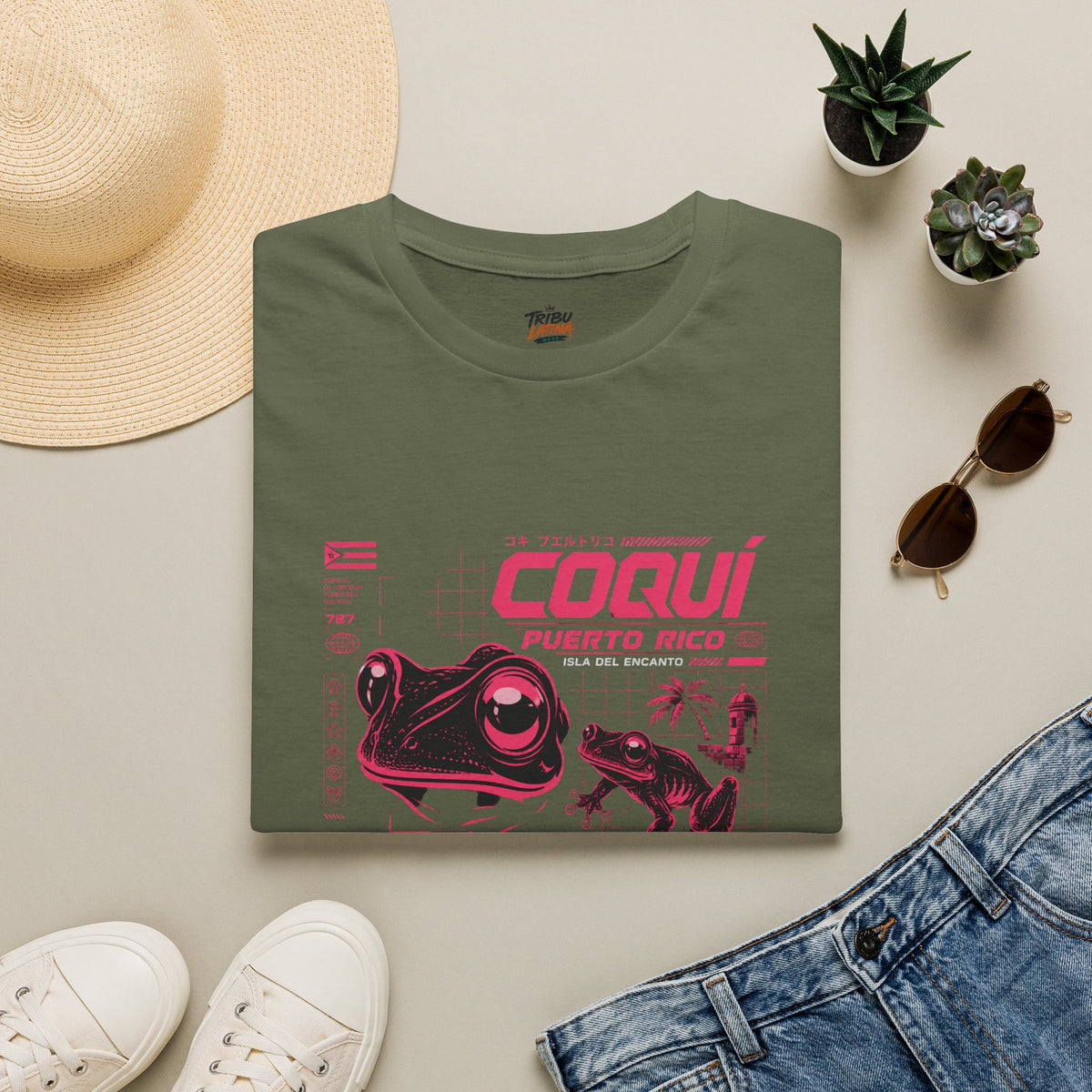 Puerto Rican Coquí Frog Graphic T-Shirt
