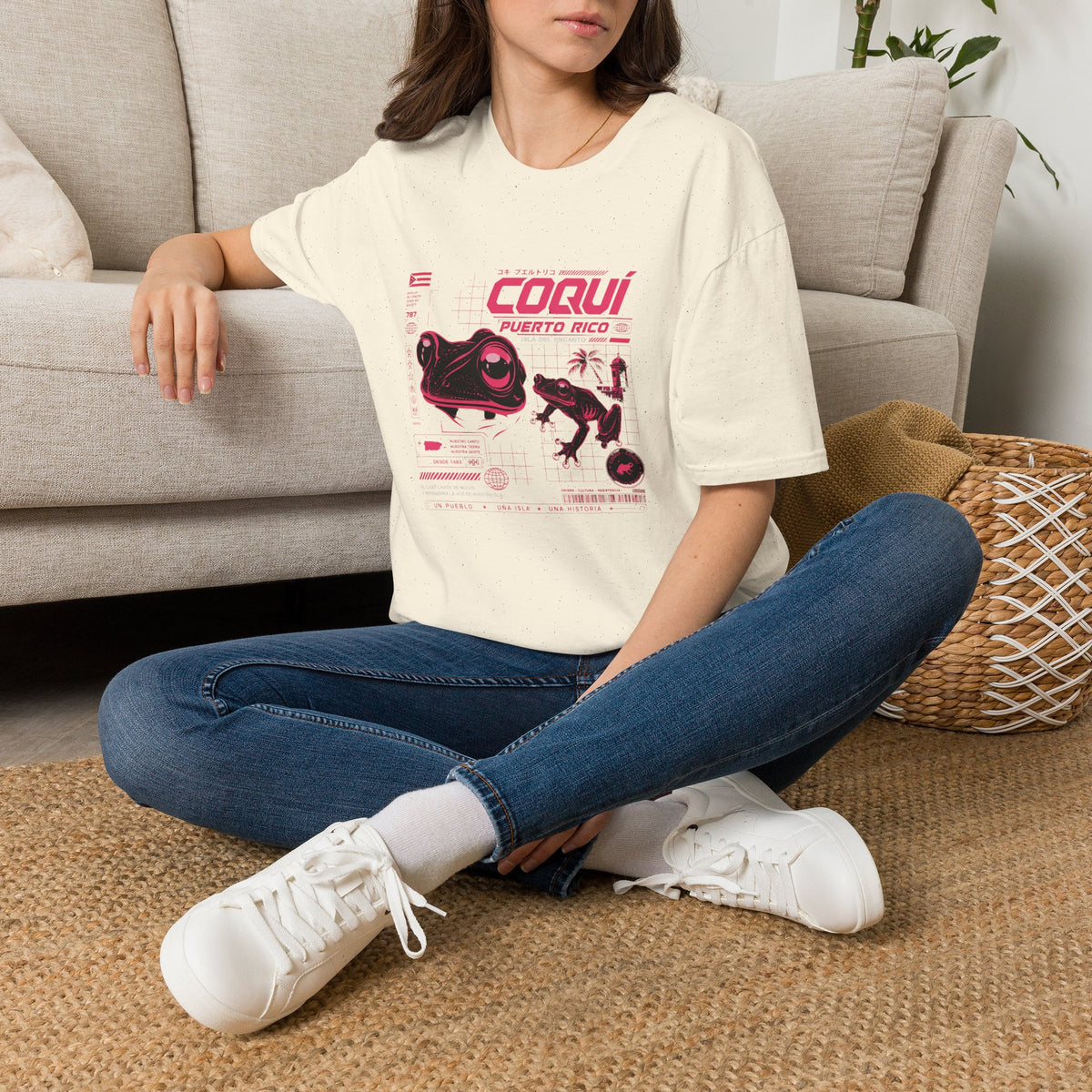 Puerto Rican Coquí Frog Graphic T-Shirt