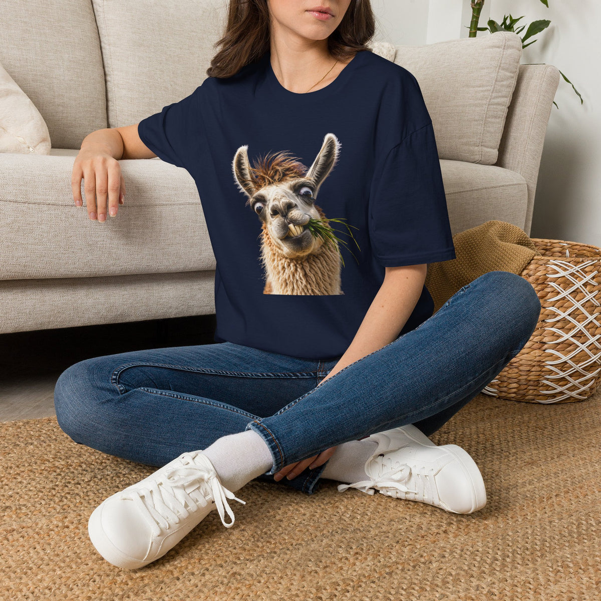 Funny Peruvian Llama Graphic T-Shirt
